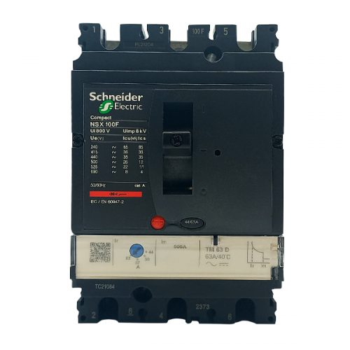 circuit breaker ComPact NSX100F 500x500 - کلید اتوماتیک سه فاز 100 آمپر اشنایدر NSX100F