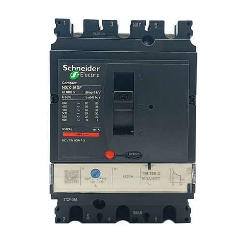 circuit breaker ComPact NSX160F 500x500 - کلید اتوماتیک سه فاز 160 آمپر اشنایدر NSX 160F