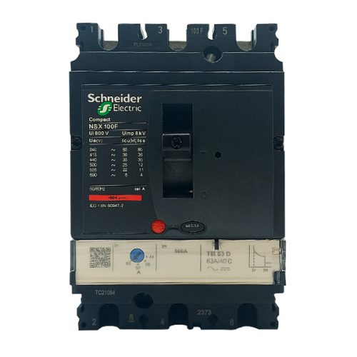 circuit breaker Compact NSX100F 1 500x500 - کلید اتوماتیک 63 آمپر اشنایدر NSX100F